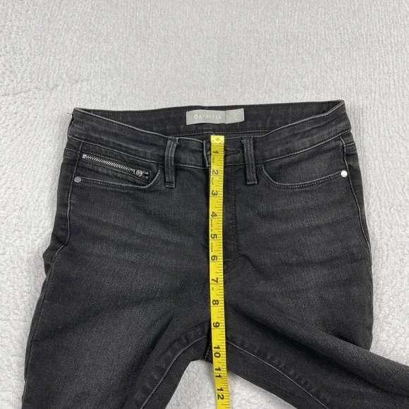 Athleta Jeans Womens 2 Sculptek Ultra Skinny Zip‎ Carbon Performance Minimal - Picture 13 of 16
